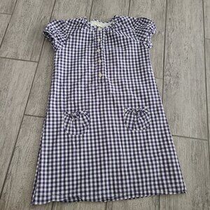 Olive Juice Navy Gingham Girls Dress Size 7Y